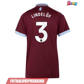 Lacne Ženy Futbalové dres Aston Villa Victor Lindelof #3 2026-27 Krátky Rukáv - Domáci